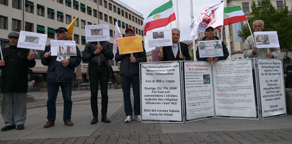 محکومیت موج اعدام ها و نقض حقوق بشر در ایران - تظاهرات در سوئد