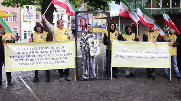 نه به اعدام نه به شکنجه - هلند - لاهه - تظاهرات علیه نقض حقوق بشر در ایران