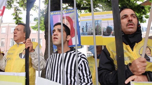 نه به اعدام نه به شکنجه - هلند - لاهه - تظاهرات علیه نقض حقوق بشر در ایران