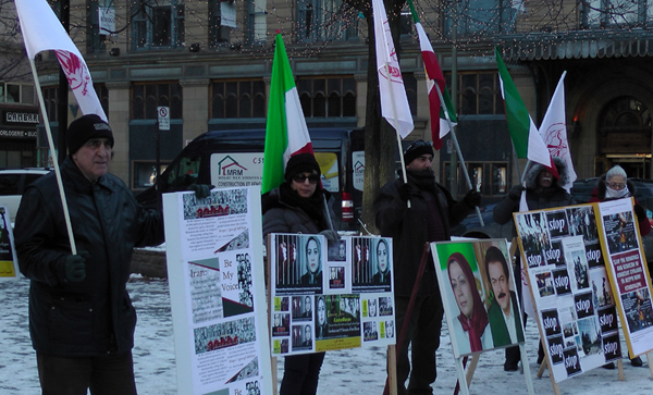 تظاهرات حامیان مقاومت در مونترال در محکومیت موج اعدام ها در ایران
