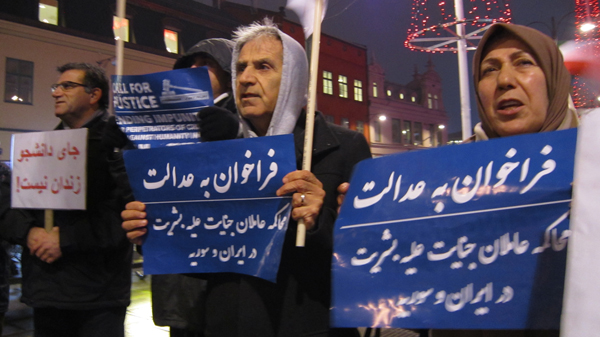 تظاهرات علیه نقض حقوق بشر و اعدامها در ایران - یوتوبوری