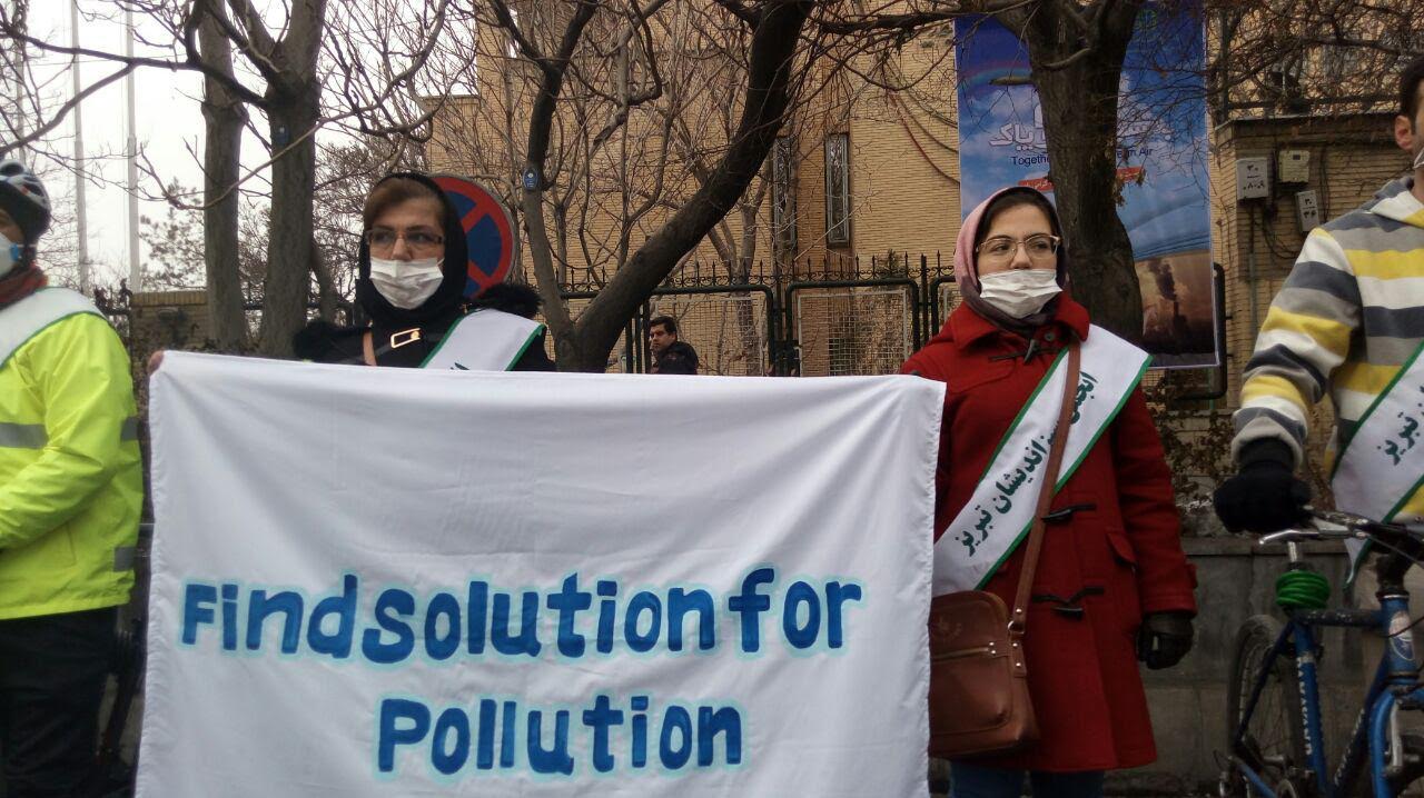  تجمع در تبریز در اعتراض به آلودگی هوا