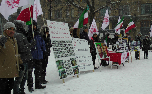 تظاهرات حامیان مقاومت در مونترال - محکومیت موج اعدامها در ایران
