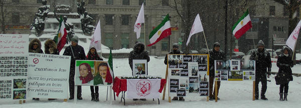 تظاهرات حامیان مقاومت در مونترال - محکومیت موج اعدامها در ایران