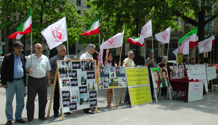 محکومیت موج اعدامها در ایران - تظاهرات حامیان مقاومت در مونترال - کانادا