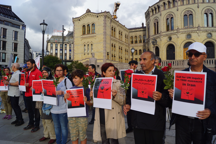 همبستگی با جنبش دادخواهی - فراخوان به محاکمه سران رژیم آخوندی - تظاهرات در نروژ