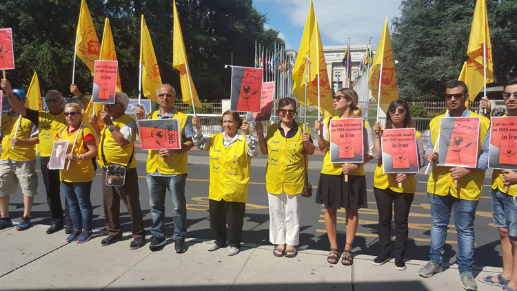 فراخوان به محاکمه سران رژیم آخوندی به خاطر جنایت علیه بشریت - تظاهرات در ژنو