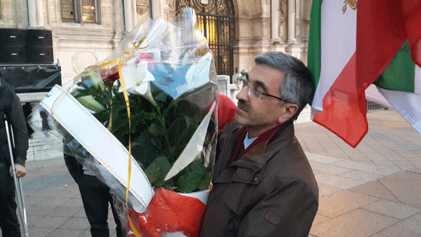 تظاهرات پنجمین سالگرد انقلاب سوریه در پاریس با شرکت هیئت مقاومت ایران