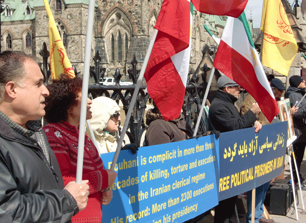 تظاهرات در کانادا در اعتراض به اعدام ها و نقض فاحش حقوق بشر در ایران