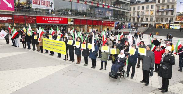 تظاهرات در سوئد - محکومیت نقض وحشتناک حقوق بشر در ایران - فراخوان به توقف اعدامها در ایران