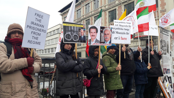 تظاهرات حامیان مقاومت علیه موج اعدامها در ایران - دانمارک - آرهوس