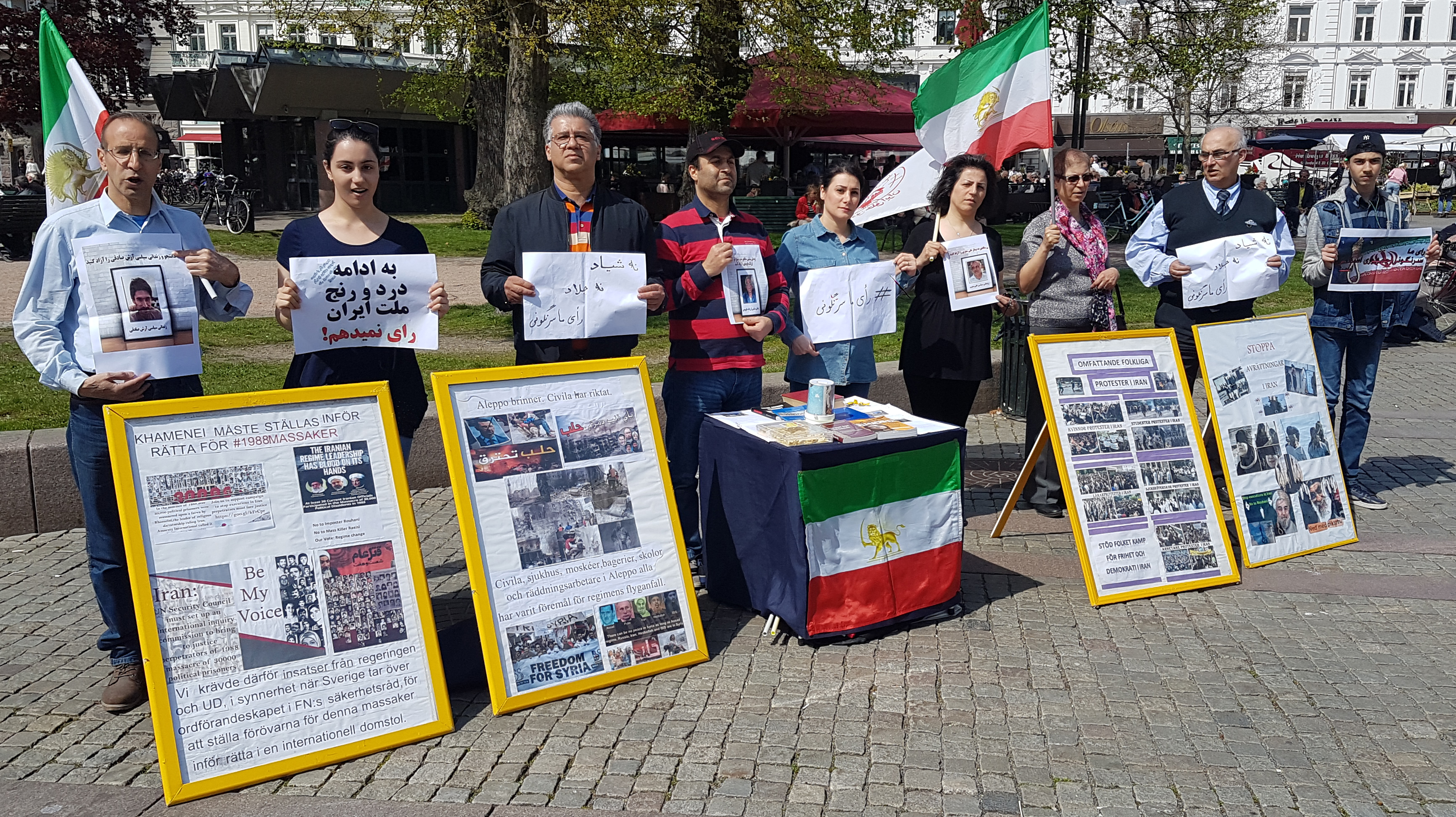تحریم نمایش انتخابات قلابی آخوندی توسط حامیان مقاومت در مالمو