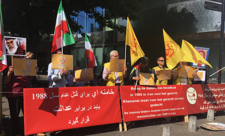 تظاهرات حامیان مقاومت در هلند علیه موج اعدامها  و سرکوب در ایران