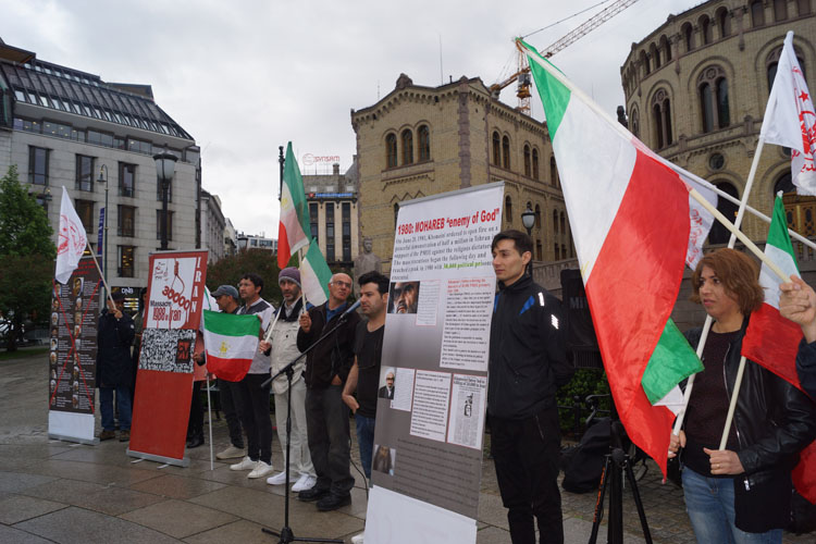 تظاهرات حامیان مقاومت در اسلو علیه موج فزاینده اعدام و سرکوب توسط رژیم ولایت فقیه