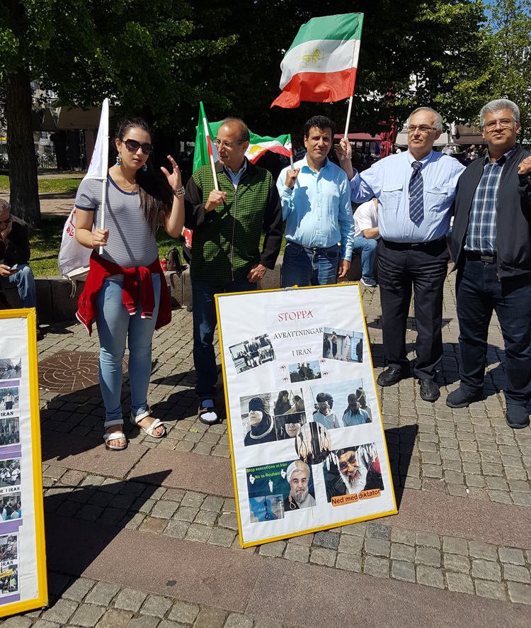 سوئد - تظاهرات علیه اعدام و سرکوب در ایران