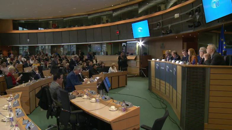 پارلمان اروپا - بروکسل -  کنفرانس حقوق بشر با حضور رئیس جمهور برگزیده مقاومت مریم رجوی