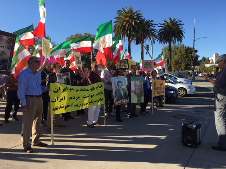 لس آنجلس - تظاهرات جمعی از ایرانیان آزاده در همبستگی با قیام ایران