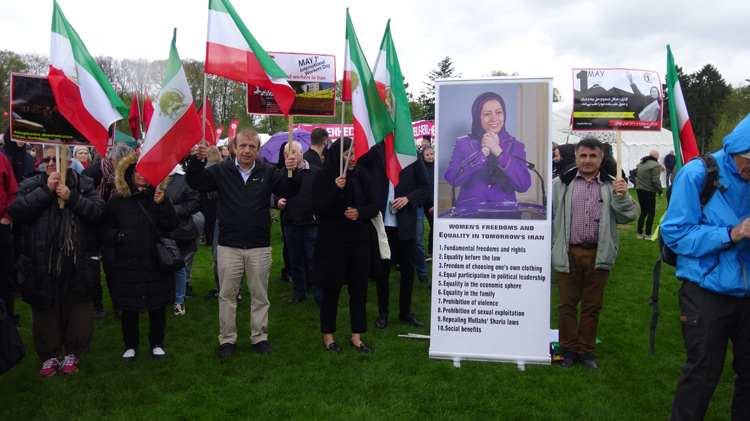 برگزاری روز جهانی کارگر در کشورهای مختلف جهان، شرکت اشرف نشانها و حامیان مجاهدین و مقاومت ایران