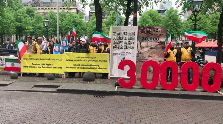 تظاهرات ایرانیان آزاده در هلند - محکوم کردن موج اعدامها و نقض حقوق بشر در ایران
