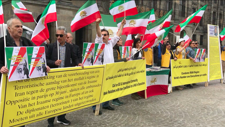 هلند- آمستردام- تظاهرات ایرانیان آزاده - حمایت از تظاهرات علیه رژیم آخوندی در شهرهای میهن
