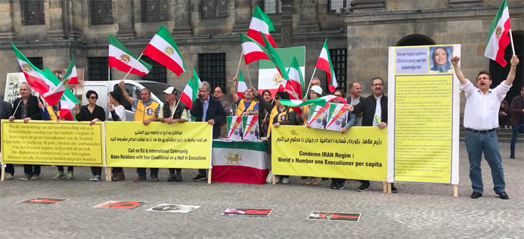 هلند- آمستردام- تظاهرات ایرانیان آزاده - حمایت از تظاهرات علیه رژیم آخوندی در شهرهای میهن