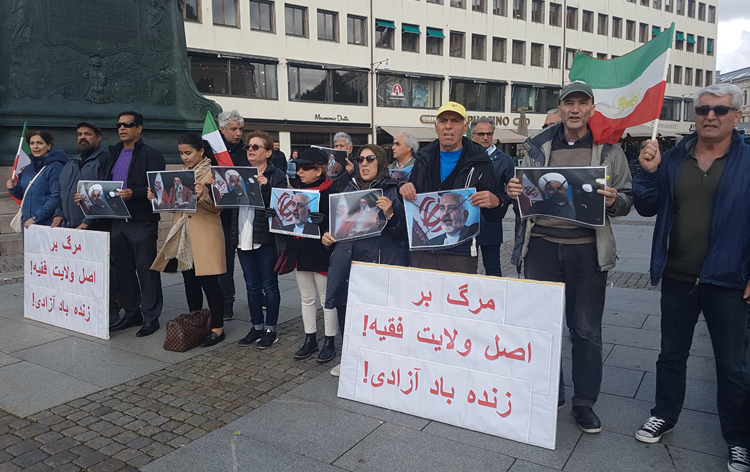 تظاهرات در سوئٔد - محکومیت رژیم ضدبشری آخوندی