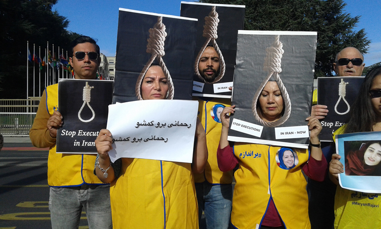 تظاهرات در ژنو- اعتراض به حضور وزیر کشور رژیم آخوندی رکورددار اعدام
