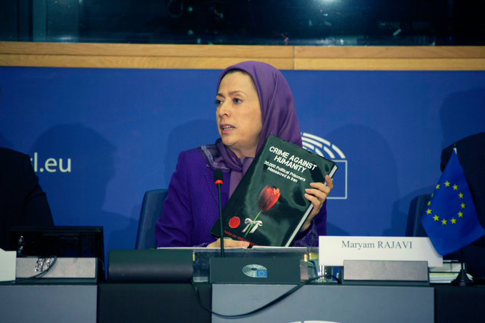 کنفرانس سیاست اروپا در مقابل سرکوب و جنگ‌افروزی رژیم با حضور خانم مریم رجوی در پارلمان اروپا 