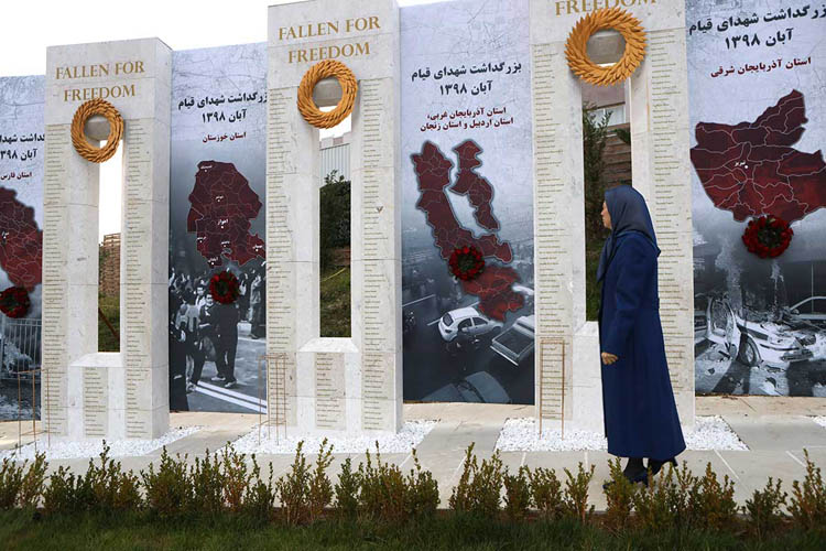مراسم بزرگداشت شهیدان قیام ایران  در اشرف۳- سخنرانی خانم مریم رجوی 