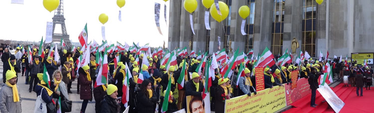 تظاهرات و راهپیمایی در پاریس در حمایت از قیام مردم ایران