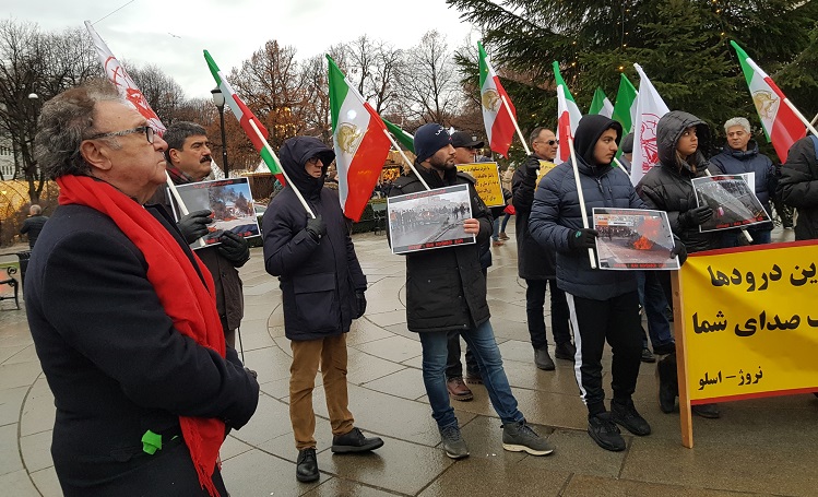 تظاهرات ایرانیان آزاده در نروژ در حمایت از قیام مردم ایران و بزرگداشت شهیدان قیام