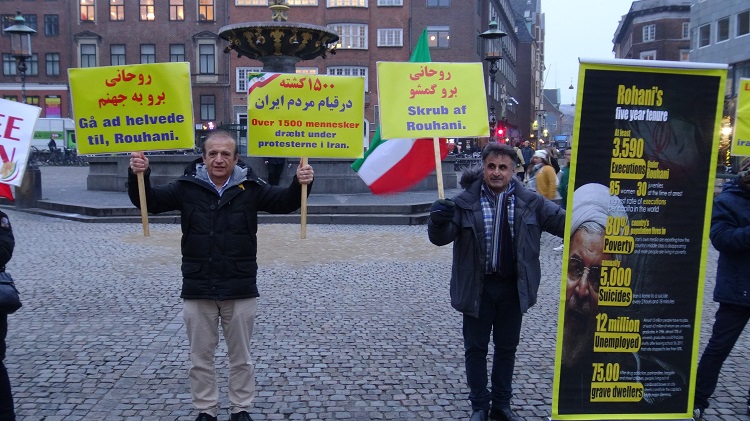 دانمارک - اعتراض به سفر آخوند روحانی 
