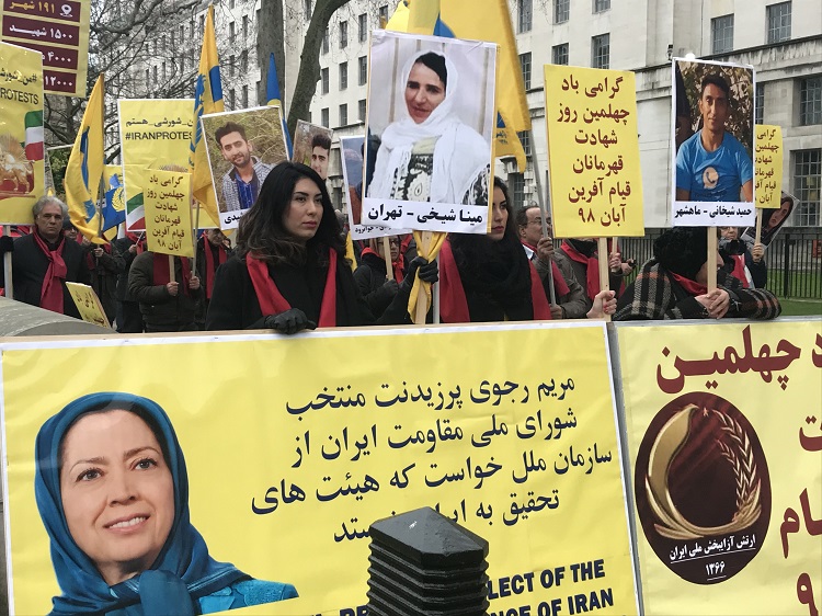 گرامیداشت شهیدان قیام ایران در لندن
