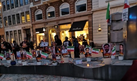 گرامیداشت شهدای قیام ایران در آرهوس دانمارک
