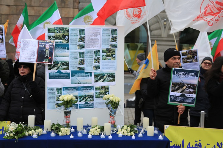 گرامیداشت قربانیان هواپیمای اوکراینی ساقط شده توسط رژیم آخوندی