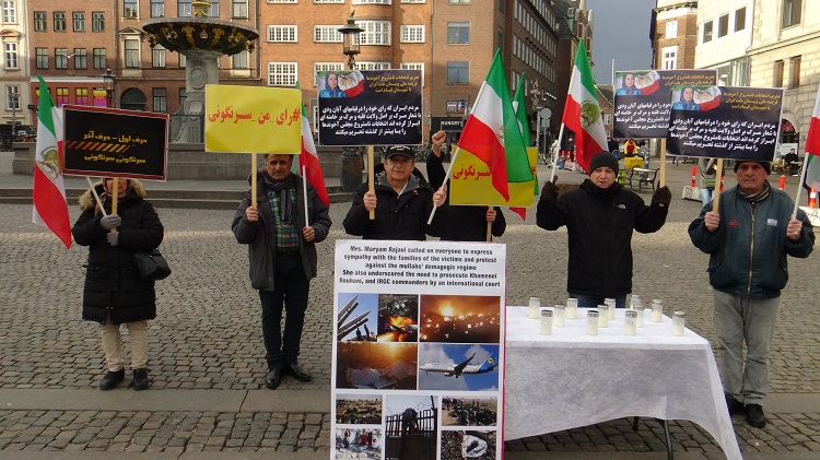 همبستگی ایرانیان در کپنهاگ با قیام مردم ایران