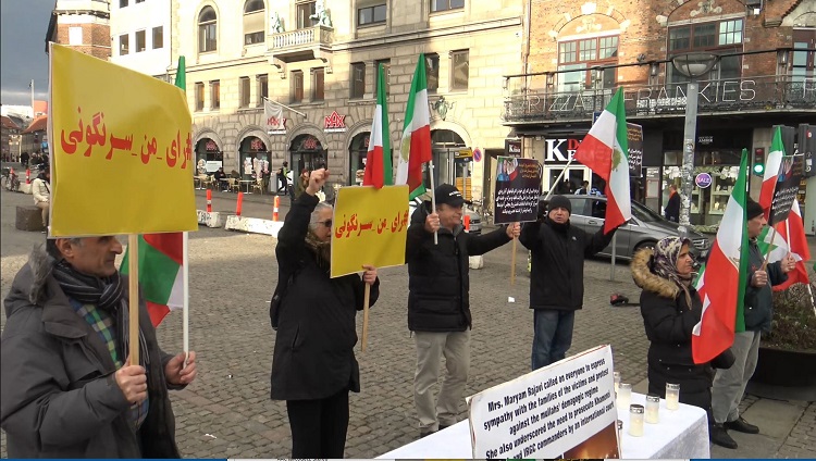 همبستگی ایرانیان در کپنهاگ با قیام مردم ایران