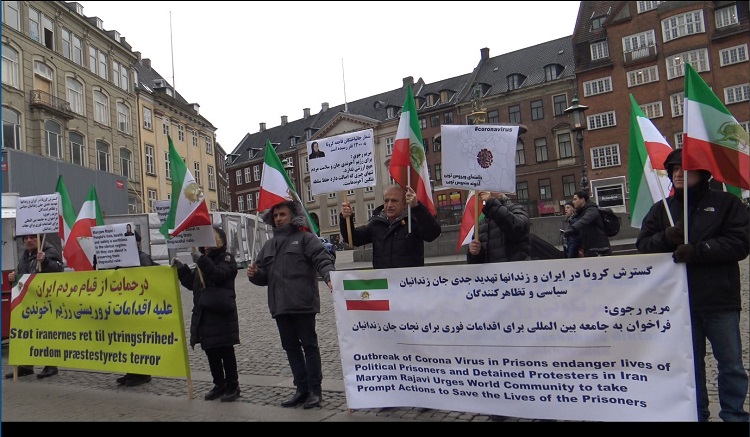 همدردی ایرانیان آزاده در کپنهاگ با هموطنان و محکومیت پنهانکاری بیماری کرونا توسط رژیم آخوندی