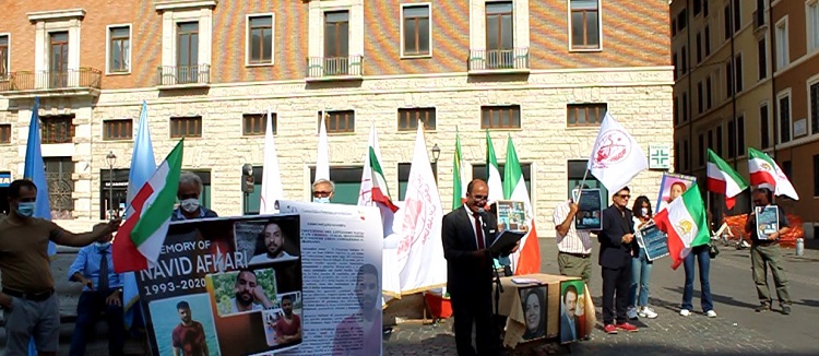 تظاهرات ایرانیان - محکومیت اعدام جنایتکارانه نوید شورشگر - فراخوان به تحریم تسلیحاتی رژیم آخوندی