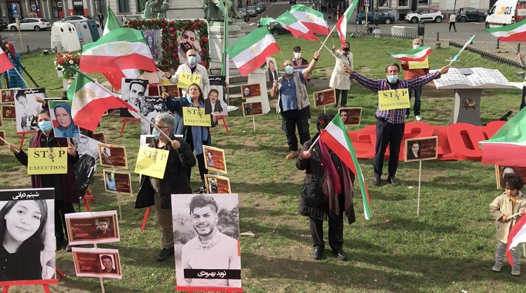 بروکسل - تظاهرات ایرانیان در مقابل مقر اتحادیه اروپا