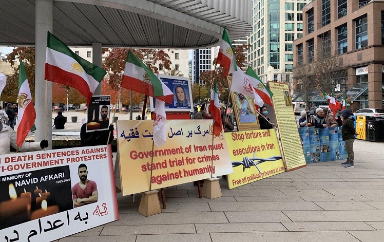 تظاهرات ایرانیان آزاده در محکومیت نقض حقوق بشر در ایران