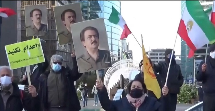 تظاهرات ایرانیان آزاده در بروکسل  درمقابل مقر اتحادیه اروپا 