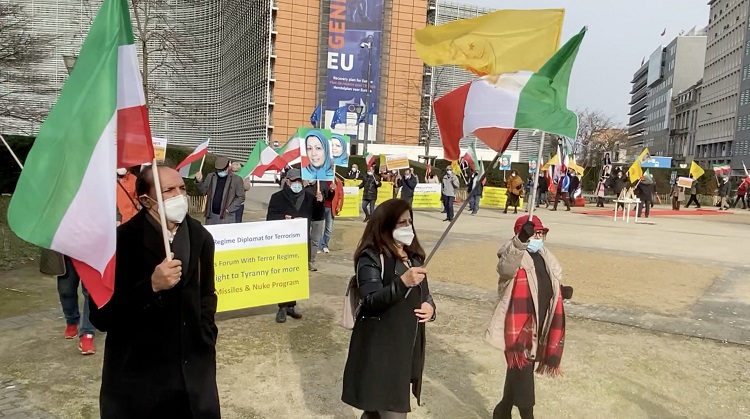 تظاهرات ایرانیان آزاده در بروکسل