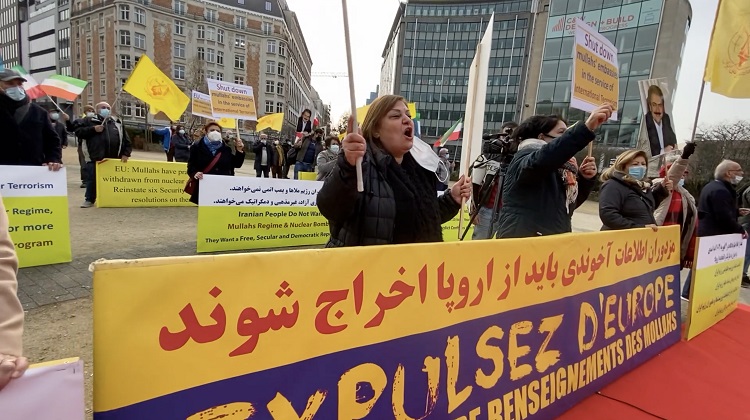 تظاهرات ایرانیان آزاده در بروکسل