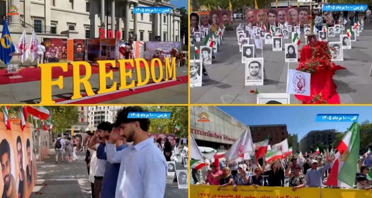 کارزارجهانی نه به اعدام و گرامیداشت مجاهدان و شورشگران سربه‌دار در شهرهای کلن، پاریس و لندن