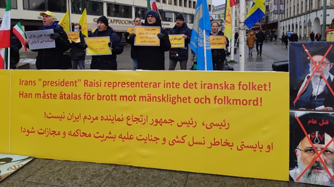 تظاهرات علیه رییسی در سوید-1
